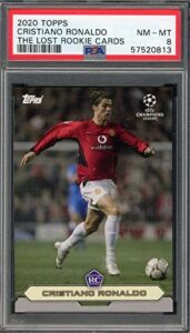 cristiano ronaldo 2020 topps the lost rookie soccer card graded psa 8