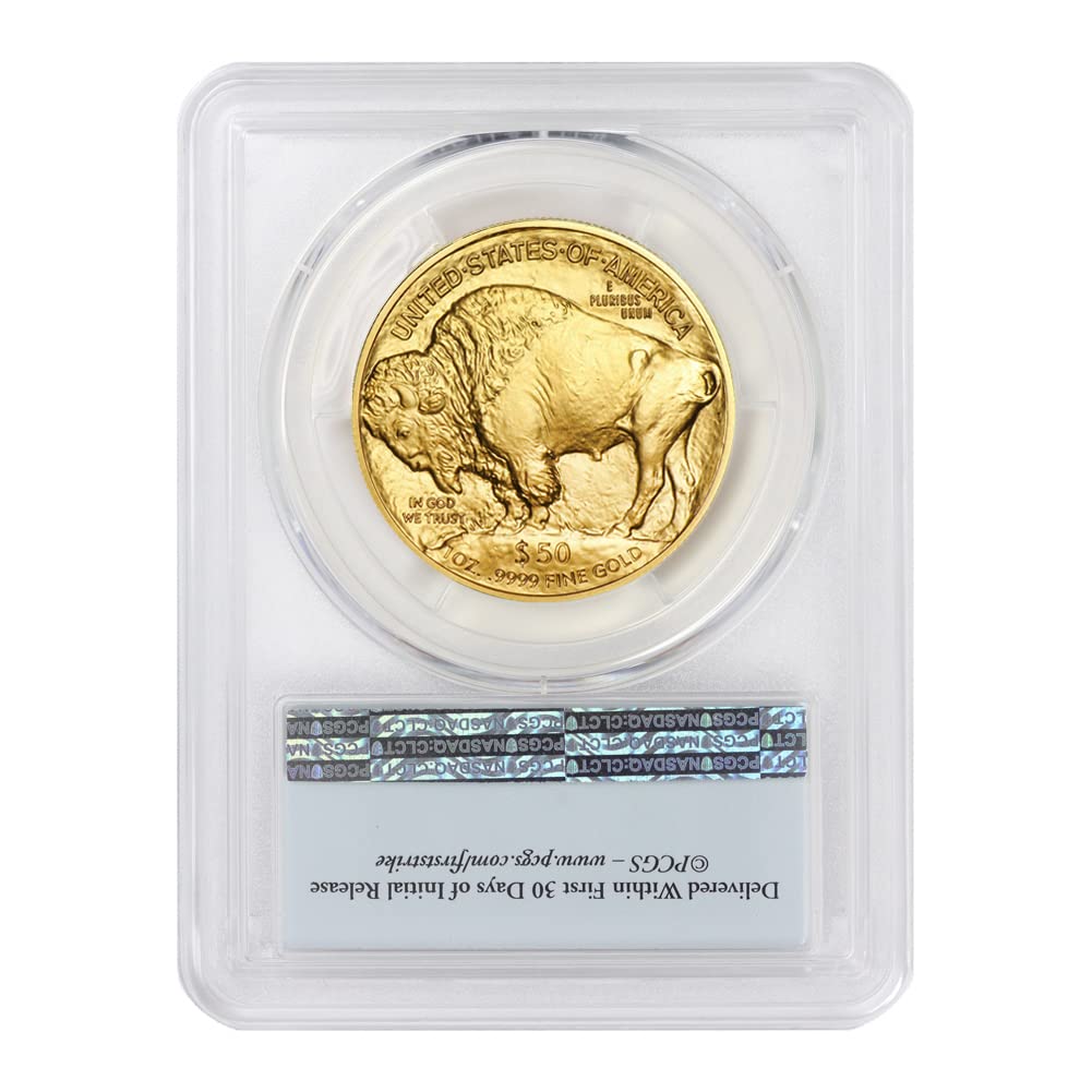 2022 1 oz American Gold Buffalo MS-70 First Strike Bison label by CoinFolio $50 MS70 PCGS