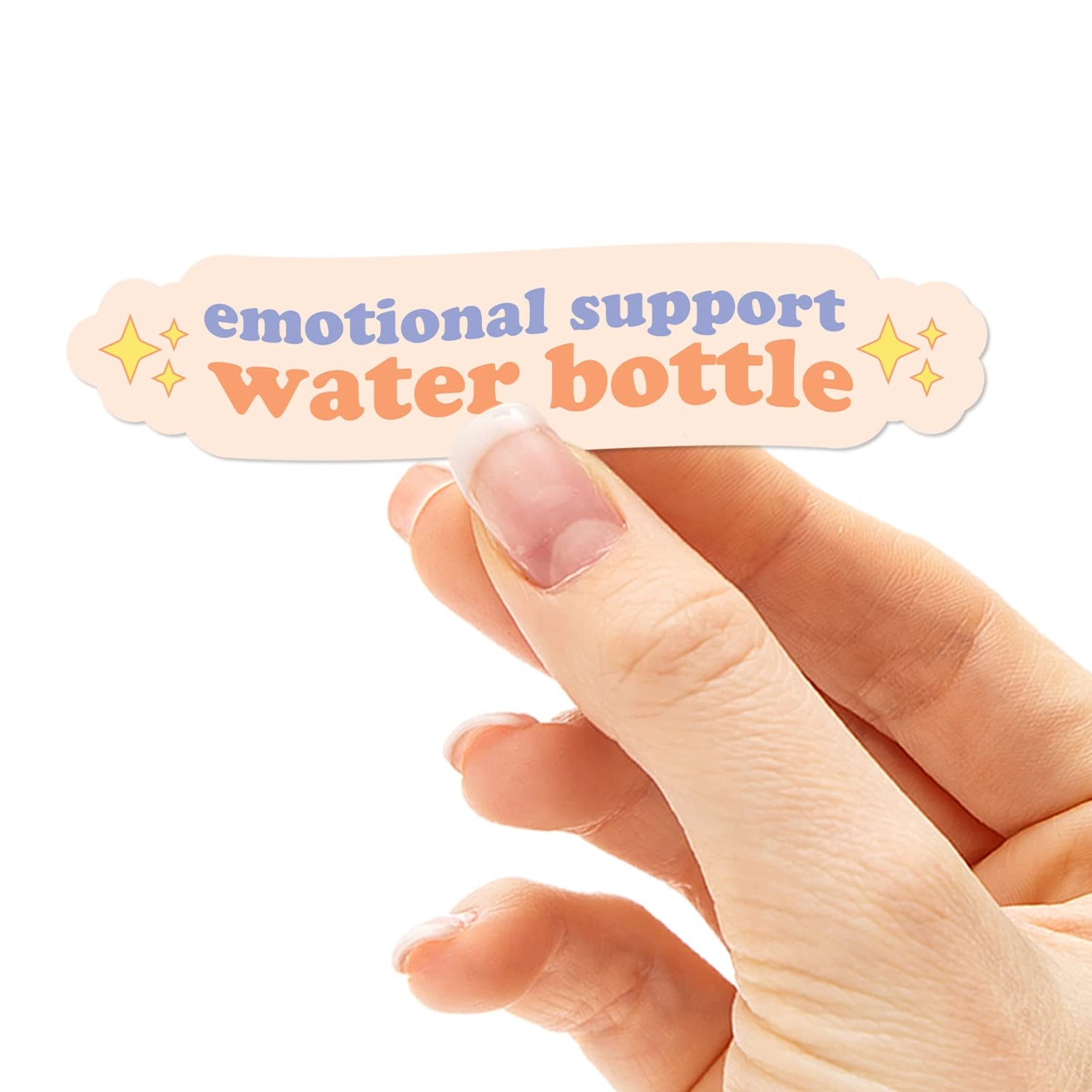 Emotional Support Water Bottle Sticker for Hydroflask - Cute Sticker for Tumblers - Funny Hydration Quote - Mental Health Aesthetic Vinyl Decal