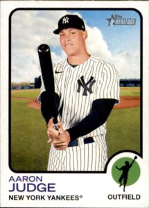 2022 topps heritage #44 aaron judge new york yankees official mlb baseball card in raw (nm or better) condition