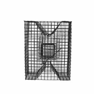 joy fish pinfish trap made with coated wire mesh, heavy duty, two entrance. meet regulation, in usa, black