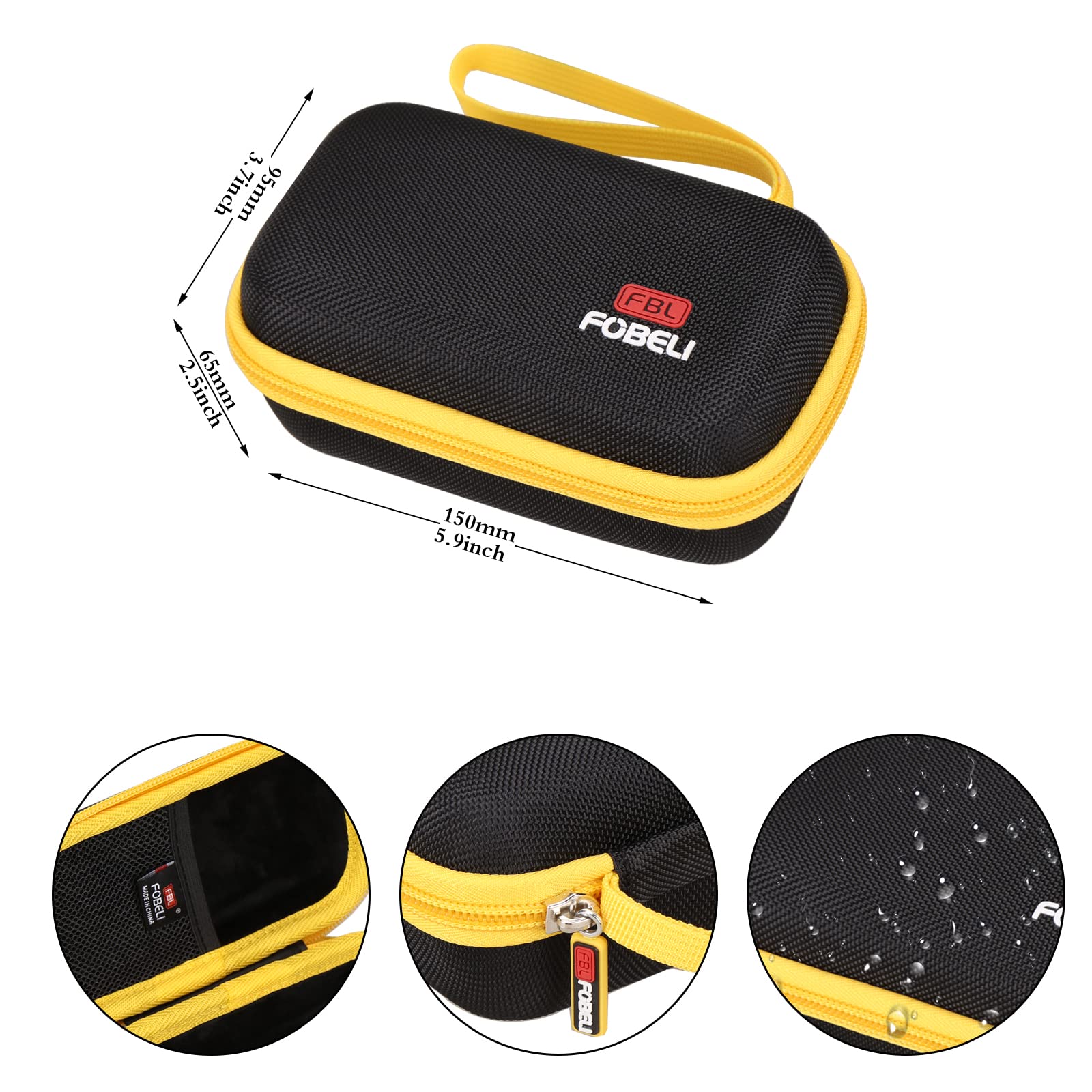 FBLFOBELI Hard Travel Carrying Case for FLUKE 101/106 / 107 Digital Multimeter, EVA Shockproof Protective Cover Storage Bag (Case Only)