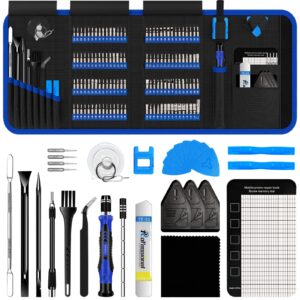 150 in 1 precision screwdriver set, computer, laptop, electronics repair tool kit for pc macbook cell phone iphone nintendo switch ps4 xbox controller(blue)