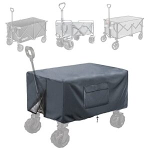 iceberg elf waterproof wagon cover, folding wagon rain covers 38" l x 22" w x 20" h, 600d heavy-duty fabric, (cover only, accessories not included) grey