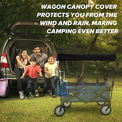 [LOSCHEN] Wagon Canopy Cover for Camping, Garden Beach Wagon Cover Not The Whole Car (Black)