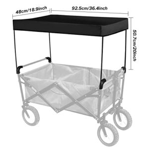 [LOSCHEN] Wagon Canopy Cover for Camping, Garden Beach Wagon Cover Not The Whole Car (Black)