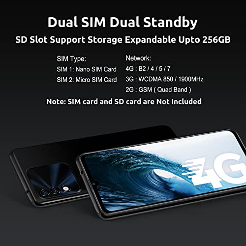 Xgody X60 Pro Unlocked Smartphones, 6.5 Inch Android 9.1 OS Cheap Cell Phones, 2022 4G Dual 5MP Camera and Dual SIM Phones, 3000mAh Massive Battery, Face Recognition (Black)