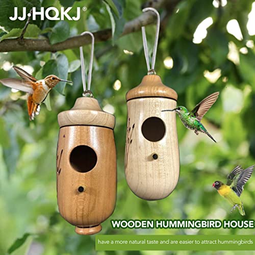 Hummingbird House, Wooden Hummingbird Houses for Outside,Hummingbird Houses for Outside for Nesting, Wooden Hummingbird House for Outside Hanging (3PCS (A+B+C))