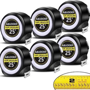 tape measure, measuring tape retractable,measurement tape with fractions,self lock power tape measures retractable 25ft (white, 25ft)