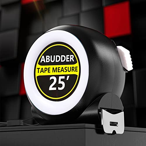 Tape Measure, Measuring Tape Retractable,Measurement Tape with Fractions,Self Lock Power Tape Measures Retractable 25FT (White, 25FT)