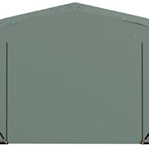 ShelterLogic ShelterTube Garage & Storage Shelter, 12' x 27' x 10' Heavy-Duty Steel Frame Wind and Snow-Load Rated Enclosure, Green