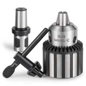 eumtenr hd chuck heavy duty 5/8" (16mm) magnetic drill chuck with 3/4" weldon shank adapter key type chuck converter tool for drill press (b16)