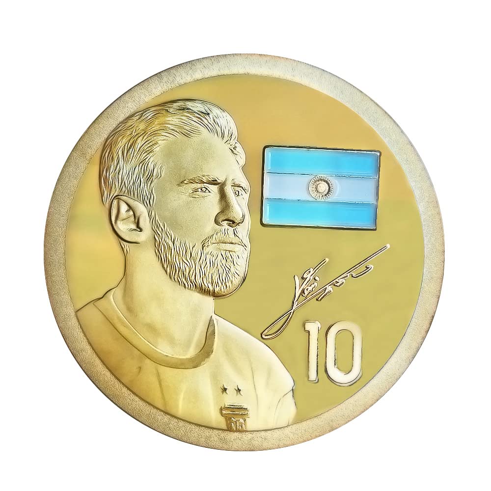 Argentina Football Superstar Messi Medal Footballer Coin European Golden Boot Award No. 10 Messi Silver Coin