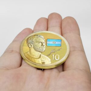 Argentina Football Superstar Messi Medal Footballer Coin European Golden Boot Award No. 10 Messi Silver Coin