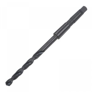 uxcell 8.3mm twist bit jobber drill bit with mt1 morse taper shank, 65mm flute length high-speed steel black oxide taper shank drill bits