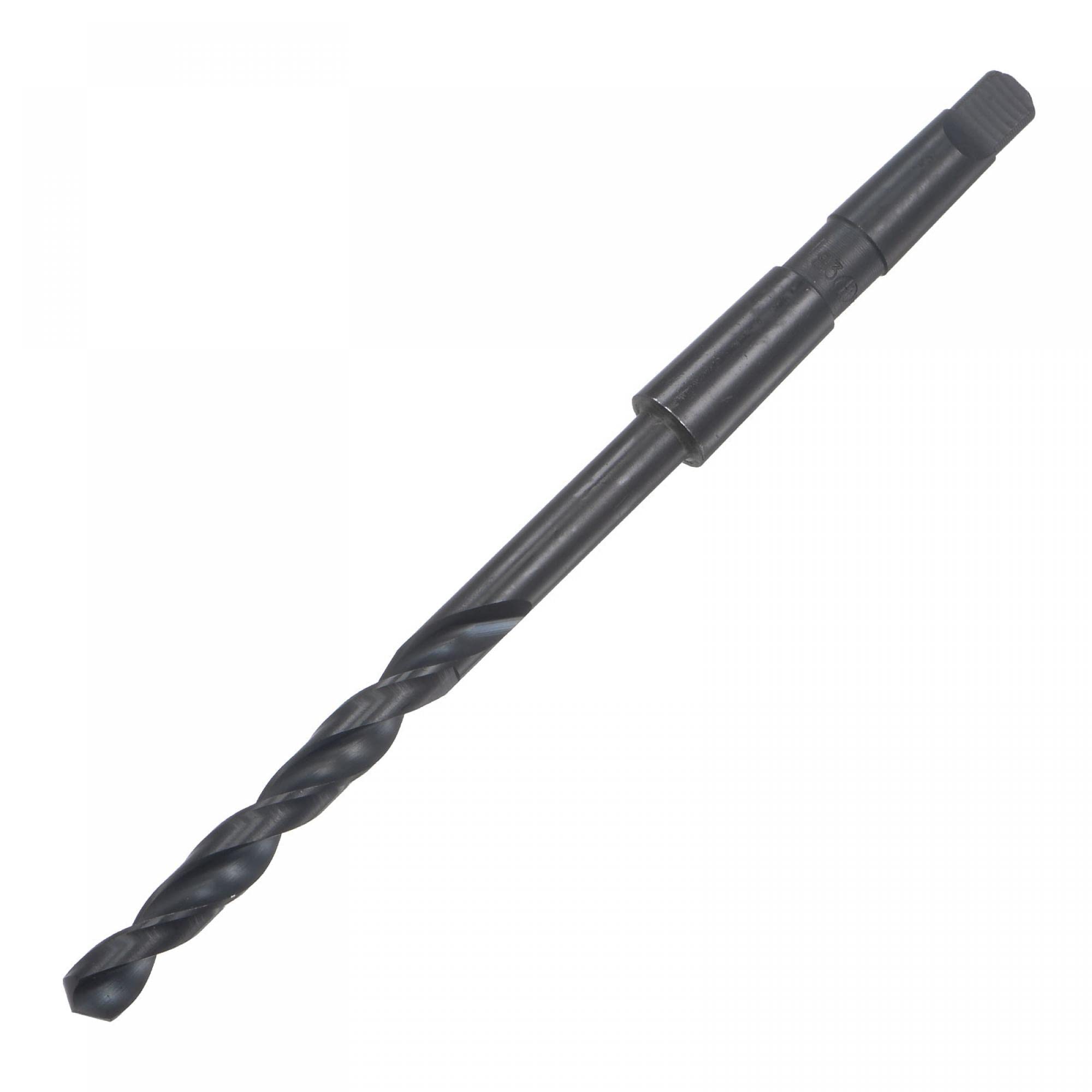 uxcell 8.3mm Twist Bit Jobber Drill Bit with MT1 Morse Taper Shank, 65mm Flute Length High-Speed Steel Black Oxide Taper Shank Drill Bits