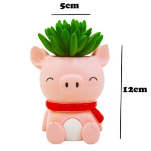 MONMOB Succulent Pot Planters Outdoor Decor Outdoor Planter Plants Patio Balcony Yard Lawn Ornament Home Office Room Decor Gardening Gifts (Pigdog)