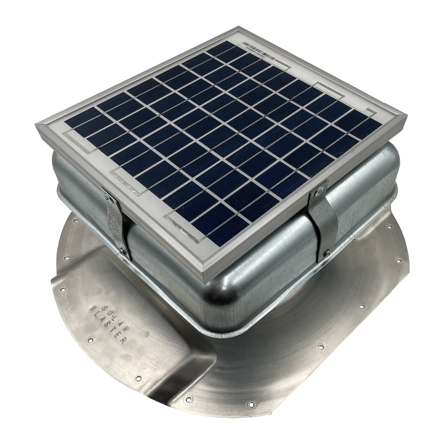 Solar Mega RoofBlaster for Conex Containers with 6.5" ribs (Galvanized) | Solar Roof Vent | Solar Roof Fan | Exhaust Fan