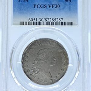 1794 Flowing Hair Half Dollar 50C VF30 PCGS