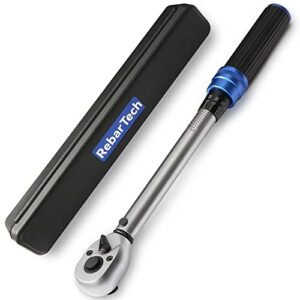 rebartech click torque wrench 3/8-inch drive, 5~45 ft.lb / 7~61 nm