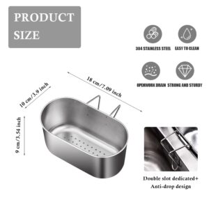 Sink Strainer Colander Drain Basket, Multifunction Sink Strainer Colander Stainless Steel Food Catcher Strainer for Kitchen Waste, Vegetable, Fruits (Style 2)