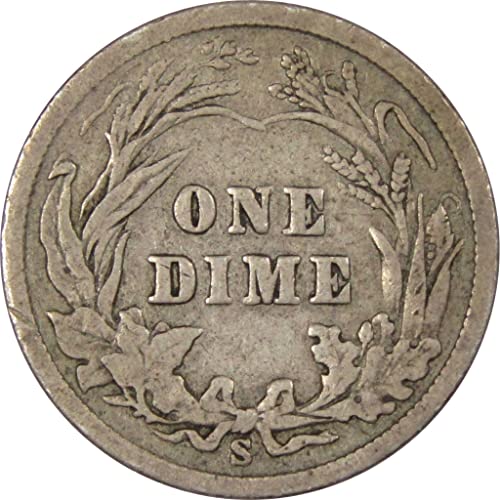 1901 S Barber Dime F Fine 90% Silver 10c US Type Coin SKU:IPC7142