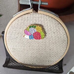 Floral Hedgehog Minder for Cross Stitch & Embroidery