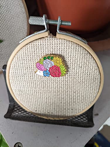 Floral Hedgehog Minder for Cross Stitch & Embroidery