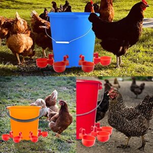 UCandy Pack 10 Chicken Waterer Cups,Chicken Feeder Cup for Chicken Duck Turkey Rabbit,3/8 Inch Thread Automatic Filling,Solution for Poultry Watering (10) (10)