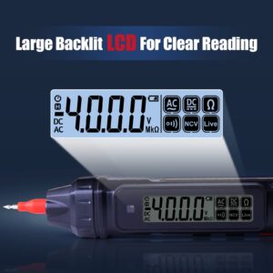 Voltage Tester, LONVOX Non-Contact Voltage Tester with 12-1000V/48-1000V AC Dual Range, Flashlight, Audible and Visual Alarm, LED Display, Wire Breakpoint Tester, Electrical Tester for Home Renovation