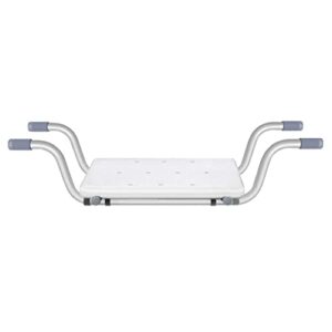 bath bench seat suspended,heavy duty aluminum alloy bathtub bathing seat for elderly, disabled or injured,fits tub having width in the range of 22.8"-34.6", 260 lbs load