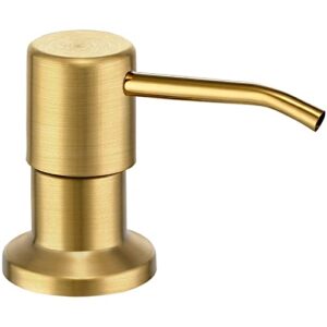 soap dispenser for kitchen sink and extension 47" tube kit, built in stainless steel sink soap dispenser countertop water pump (gold)