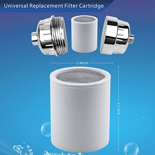 Eolax Replacement 20 Stage Shower Filter Cartridge - Hard Water Shower Filters for Chlorine Heavy Metal and Other Sediments Removal, Dramatically Improves The Condition of Your Skin and Hair