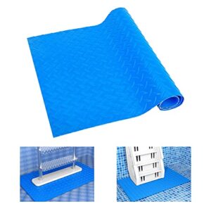 decohs 16"x36" pool ladder mat-large swimming pool step mat with non-slip texture-protective ladder pad for above ground pools liner and stairs (willow)
