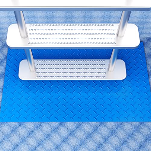 DECOHS 16"x36" Pool Ladder Mat-Large Swimming Pool Step Mat with Non-Slip Texture-Protective Ladder Pad for Above Ground Pools Liner and Stairs (Willow)