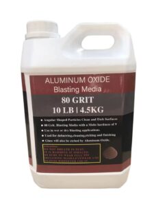 aluminum oxide - 10 lbs - medium to fine sand blasting abrasive media for blasting cabinet or blasting guns. #80 grit