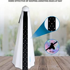 COBY Fly Repellent Fan, Outdoor & Indoor Fly Fan, Eco-Friendly Portable Fly Catcher with Soft-Touch Blades