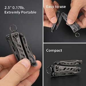 Nextool EDC Keychain Multitool, 10 in 1 Mini Pocket Knife Multi Tool with Needlenose Pliers, Scissors, Mini Useful Cool Gadgets for Men, Gifts For Dad Men Him Boyfriend-Dark