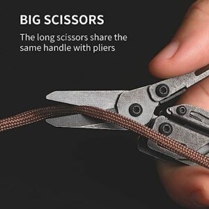 Nextool EDC Keychain Multitool, 10 in 1 Mini Pocket Knife Multi Tool with Needlenose Pliers, Scissors, Mini Useful Cool Gadgets for Men, Gifts For Dad Men Him Boyfriend-Dark