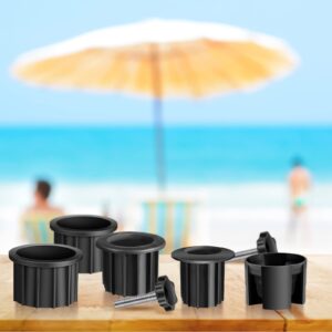 Hotop 12 Pcs Patio Umbrella Parasol Base Stand Hole Ring Plug Cover Umbrella Stand Replacement Part Patio Swing Umbrella Chair Replacement Parts