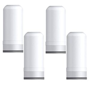 WBM Home Faucet Filter, Effective Purification System, Reduces Lead & Bad Taste, BPA Free Water Purifier, Replacement Pack of 4