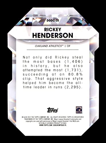 2022 Topps Diamond Greats Die-Cuts #DGDC-20 Rickey Henderson Oakland Athletics