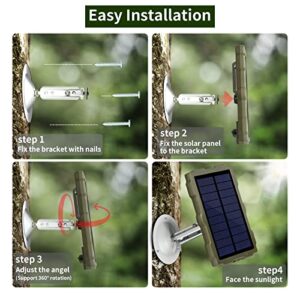 HAPIMP Trail Camera Solar Panel, IP56 Waterproof Outdoor Solar Charger Compatible with All 6V Trail Cameras Solar Power