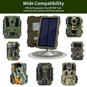 HAPIMP Trail Camera Solar Panel, IP56 Waterproof Outdoor Solar Charger Compatible with All 6V Trail Cameras Solar Power