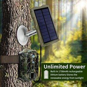 HAPIMP Trail Camera Solar Panel, IP56 Waterproof Outdoor Solar Charger Compatible with All 6V Trail Cameras Solar Power