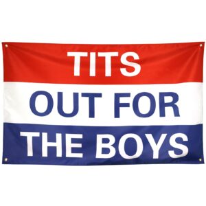 zkflager tits tots out for the boys flag funny meme flags banner 3x5 ft cool flags for college dorm room guys man cave frat bedroom