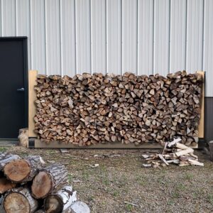 Highpro Firewood Rack Outdoor, Fire Wood Racks, Fire Log Holder Storage, Heavy Duty Steel Firewood Rack Bracket Kit for Outdoor Indoor Patio Deck Metal Log Holder with Screws, Black