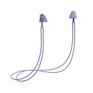 flare calmer secure – ear plugs alternative – reduce annoying noises without blocking sound – soft reusable flexible silicone with built-in lanyard – purple