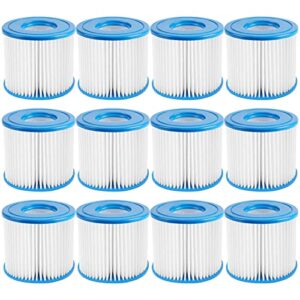 macaberry type d pool filter cartridge replacement compatible with summer waves p57100102, p57000104, intex type d, summer escapes pool filter, vii filter, rx600 above ground pools pool pump, 12 pack