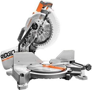 ridgid 15 amp 10 in. dual miter saw with led cut line indicator